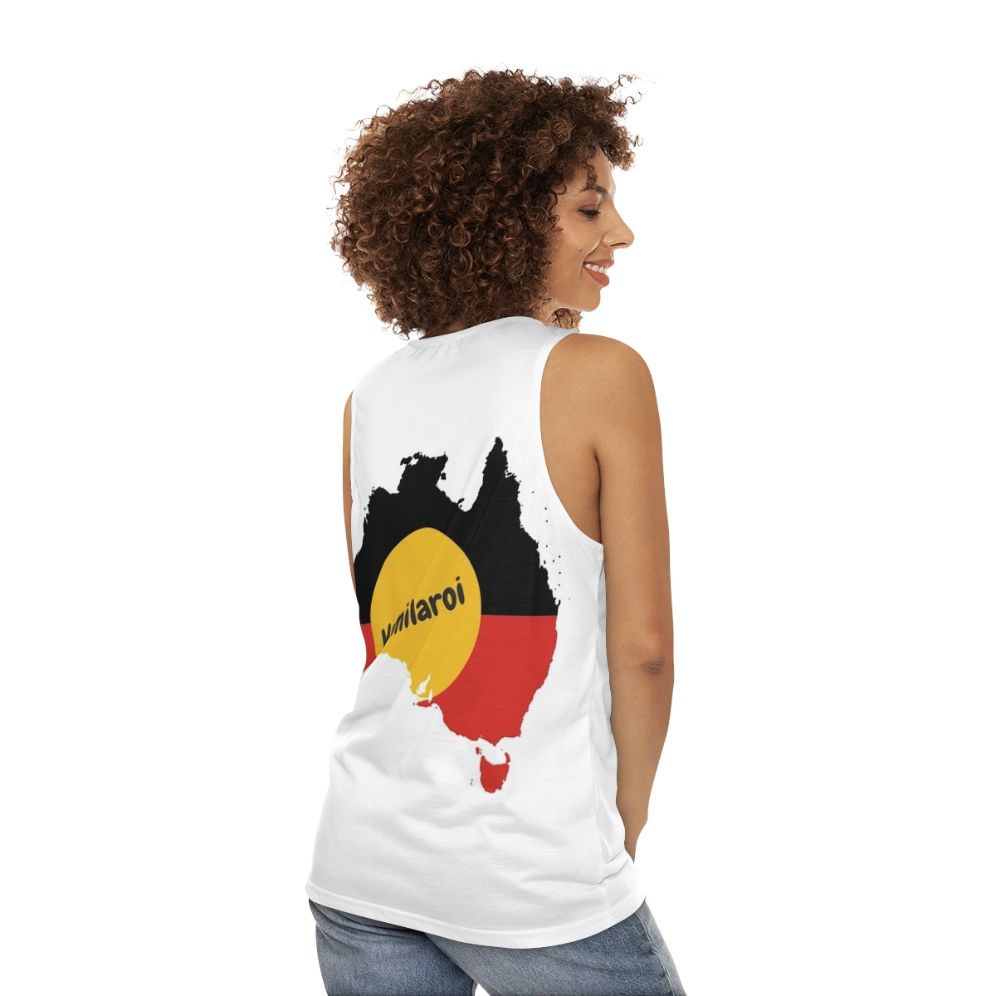 Kamilaroi Aboriginal Australian Unisex Tank Top - women back