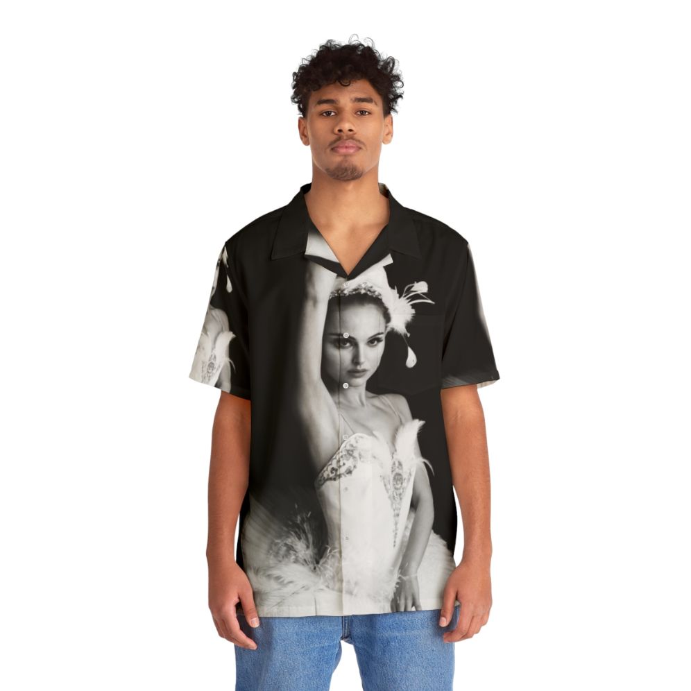 Black Swan Hawaiian Shirt featuring Natalie Portman in ballet attire - People Front