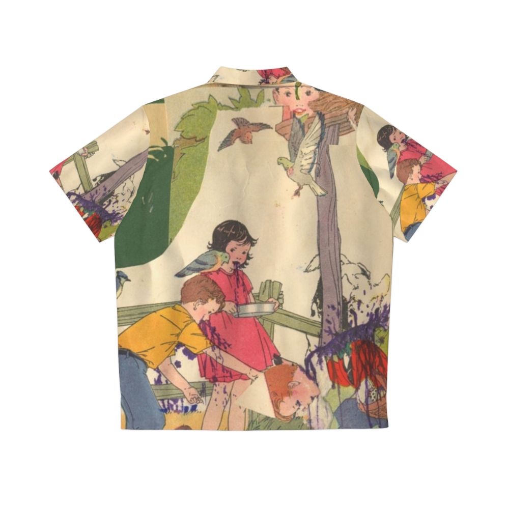 Indie Rock Hawaiian Shirt with Animal Collective 'Feels' Design - Back