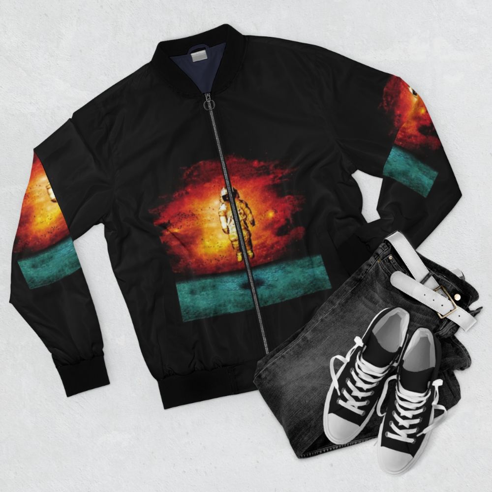 Brand New Pop Punk Deja Entendu Bomber Jacket - Flat lay