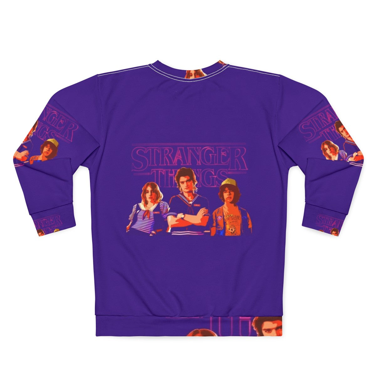 Stranger Things Robin, Steve and Dustin Graphic Sweatshirt - Back