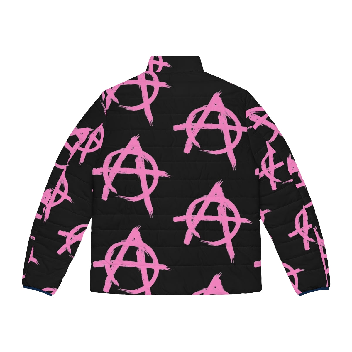 Pink Anarchy Puffer Jacket inspired by Machine Gun Kelly's "Tickets to My Downfall" album - Back