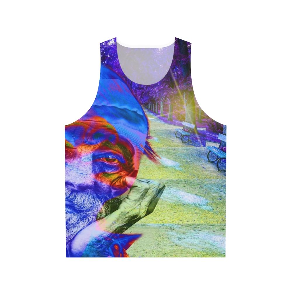 Unisex tank top supporting homelessness causes