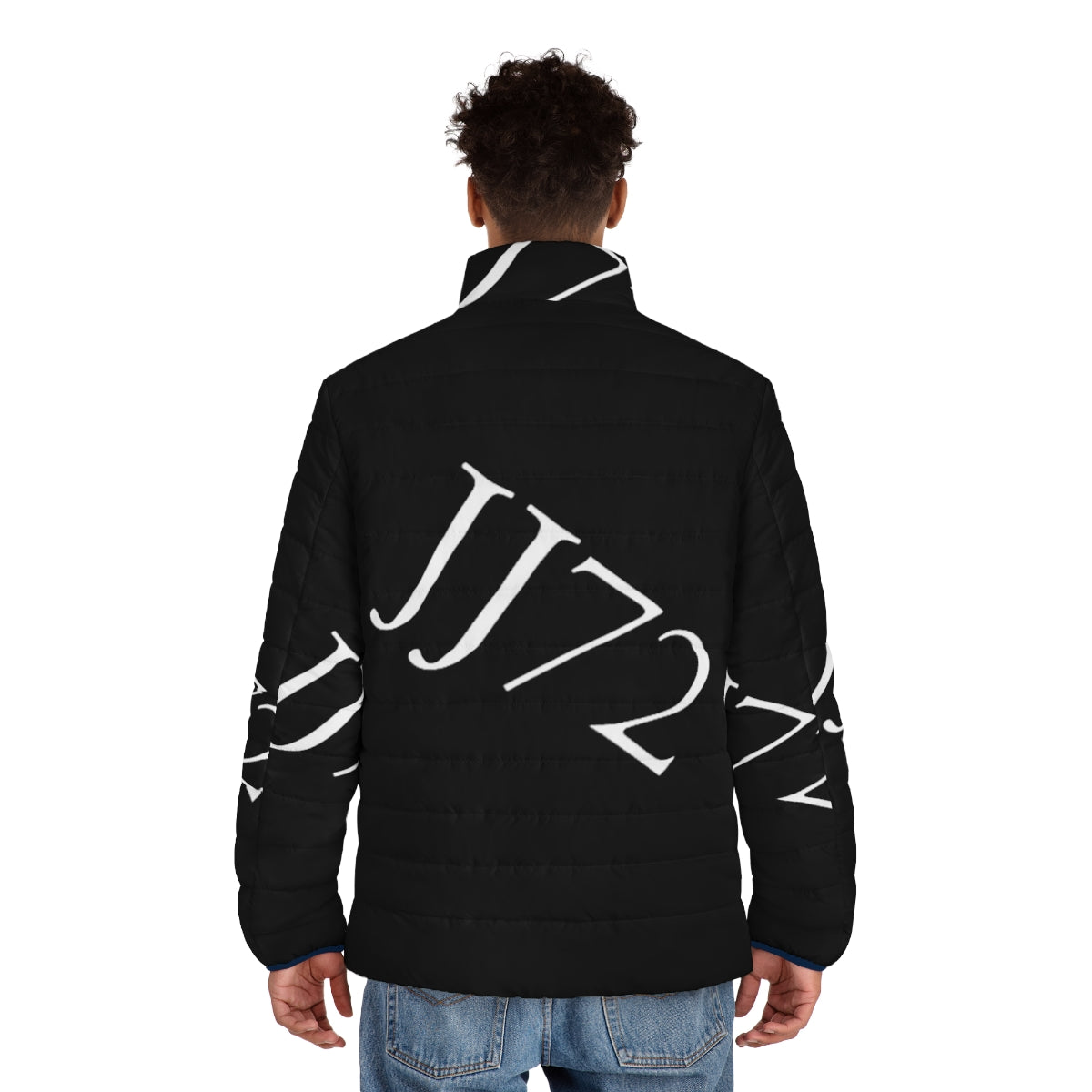 Happy Boy Indie Puffer Jacket - Stylish Streetwear for Music Lovers - men back