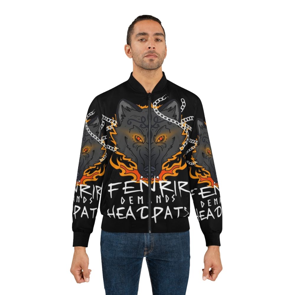 Fenrir the Norse Mythology Inspired Oversized Bomber Jacket for Dog Lovers - Lifestyle