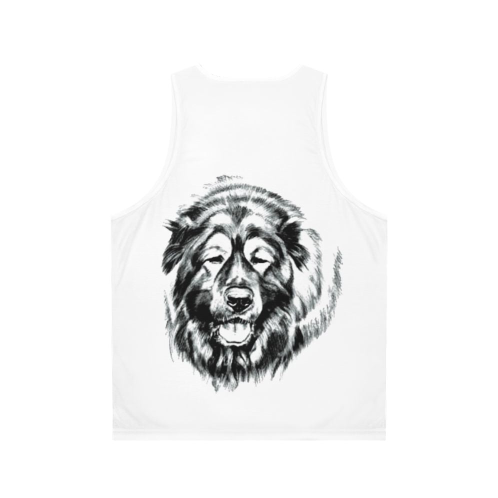 Russian Bear Dog Caucasian Shepherd Unisex Tank Top - Back