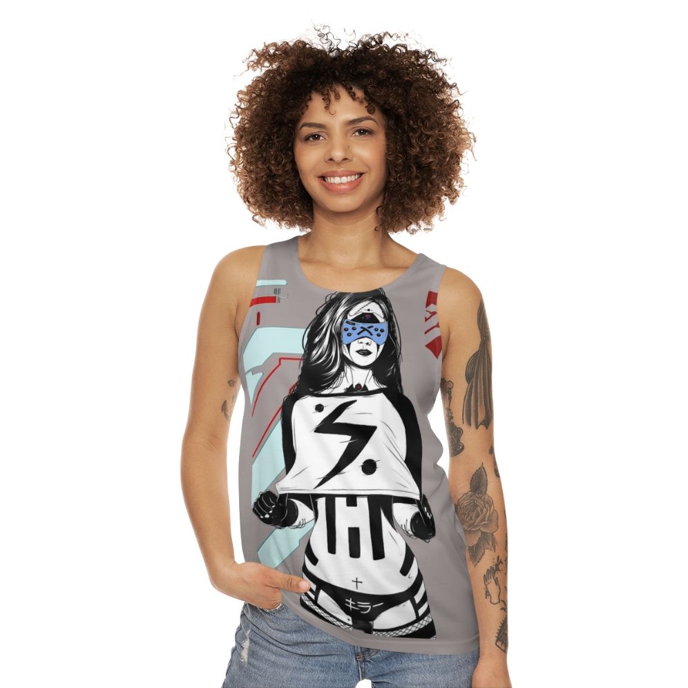 Cyberpunk Cyborg Unisex Futuristic Tank Top - women