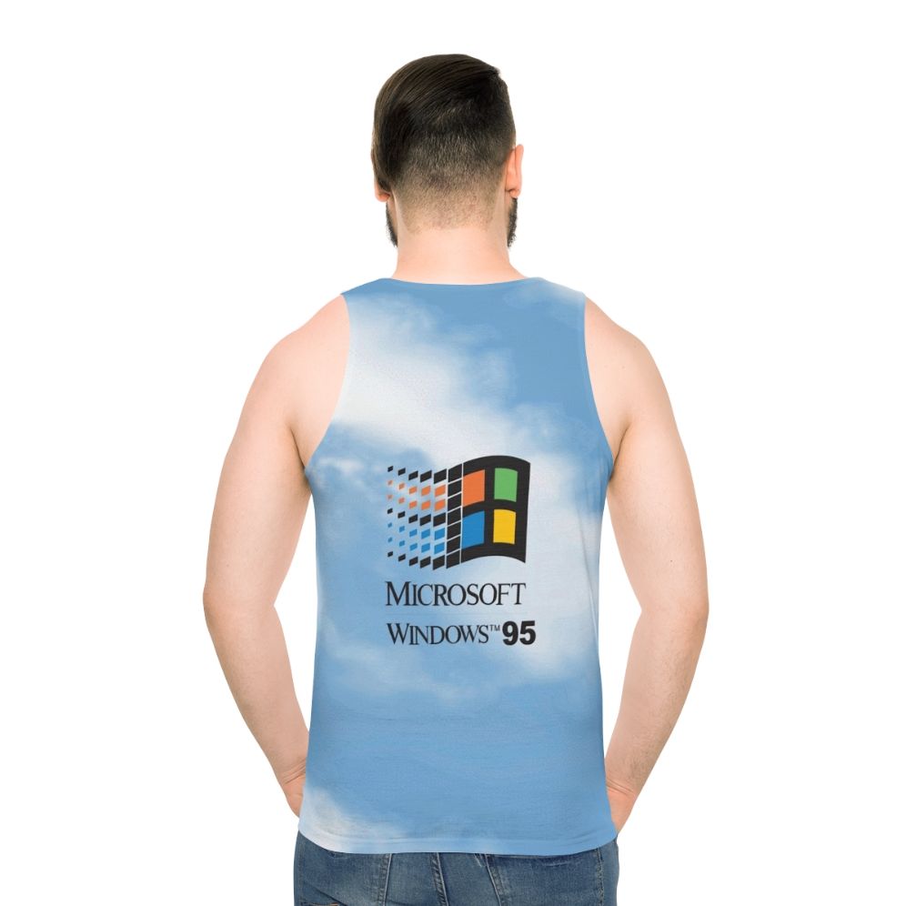 Retro Windows 95 98 Logo Unisex Tank Top - men back