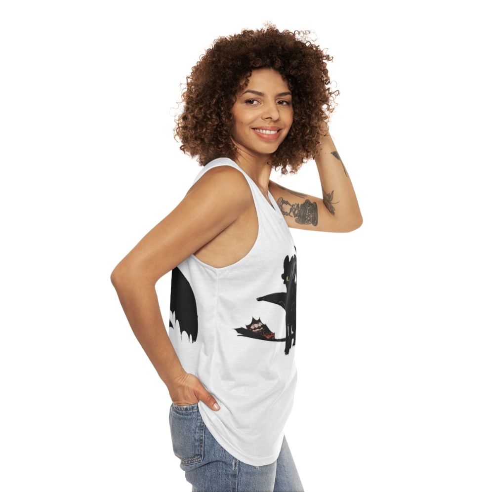 Toothless Unisex Tank Top - women side