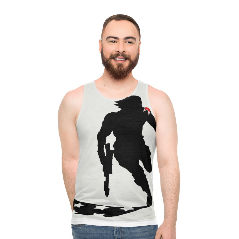 The Winter Soldier Silhouette Unisex Marvel Tank Top - men