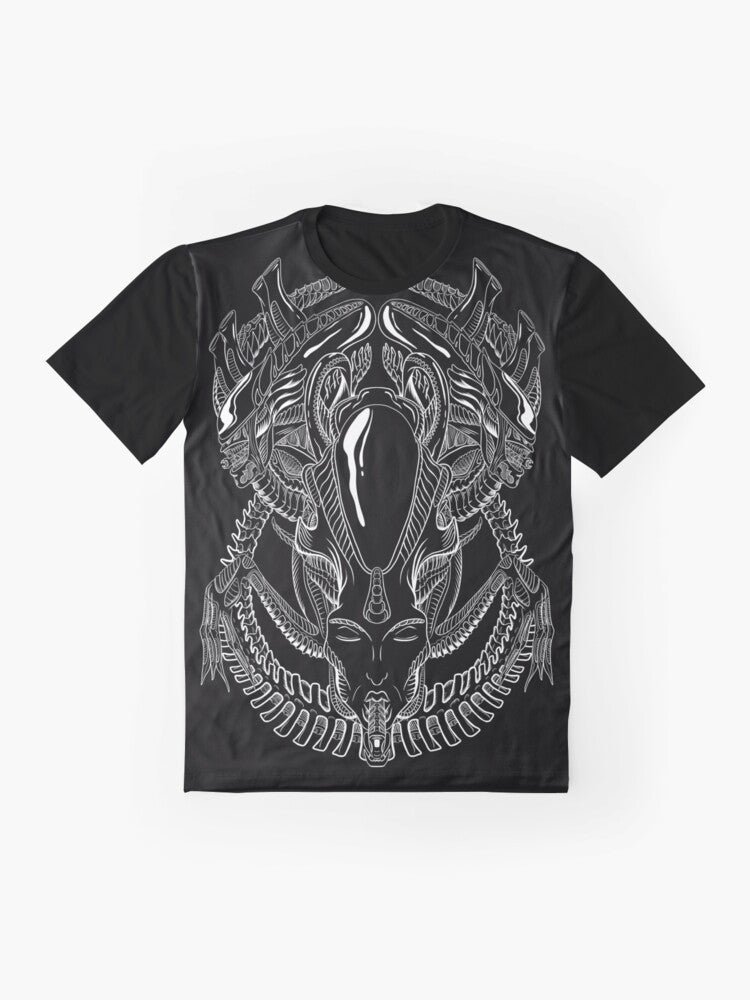 Xenomorph Alien HR Giger Graphic T-Shirt - Flat lay