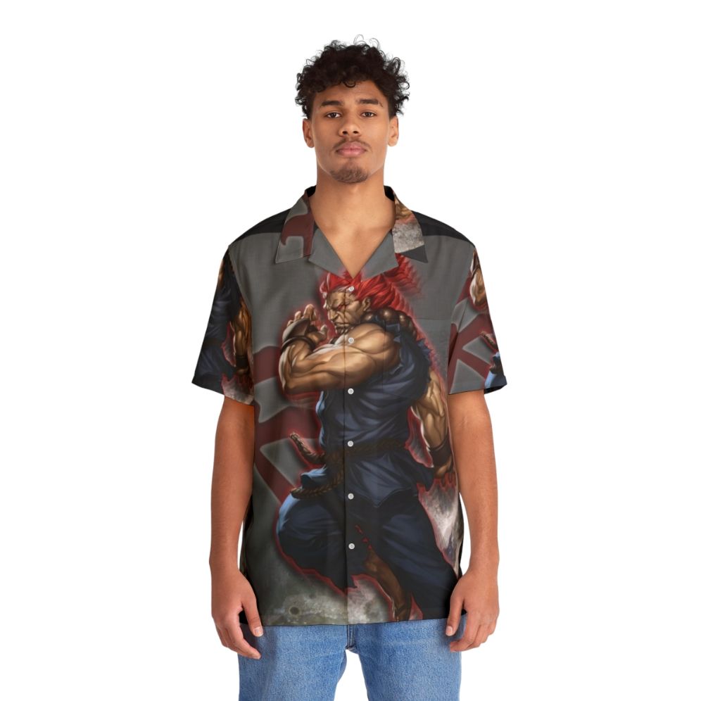 Akuma Hawaiian Shirt 2 - Tropical Print Button-Down Shirt - Lifestyle