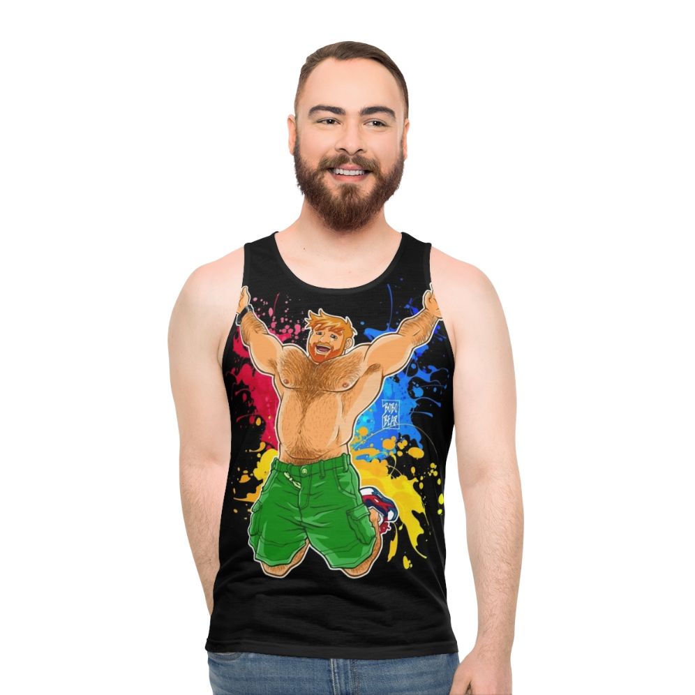 Ginger bear pride unisex summer tank top - men