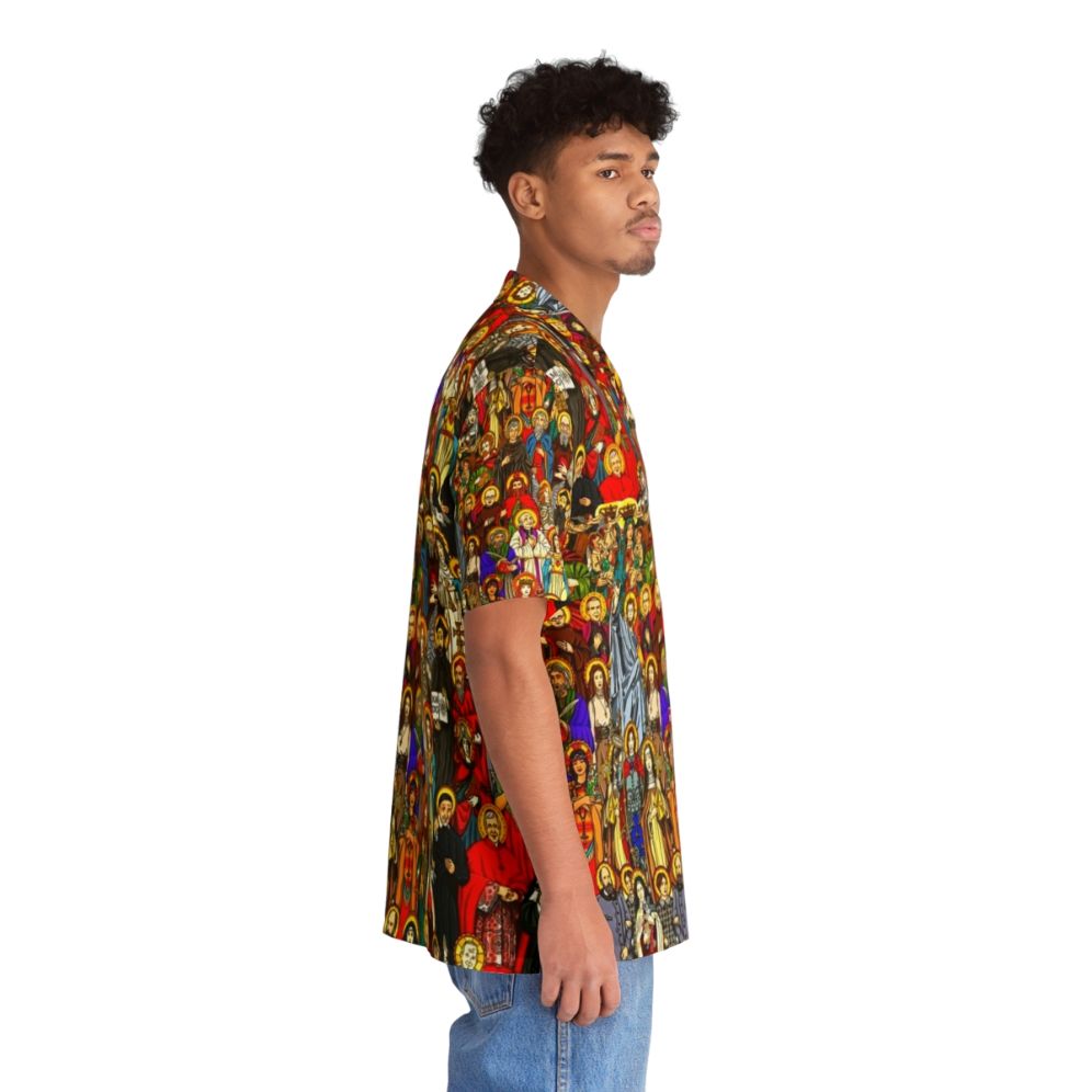 Catholic Saints Hawaiian Shirt with religious imagery - People Pight