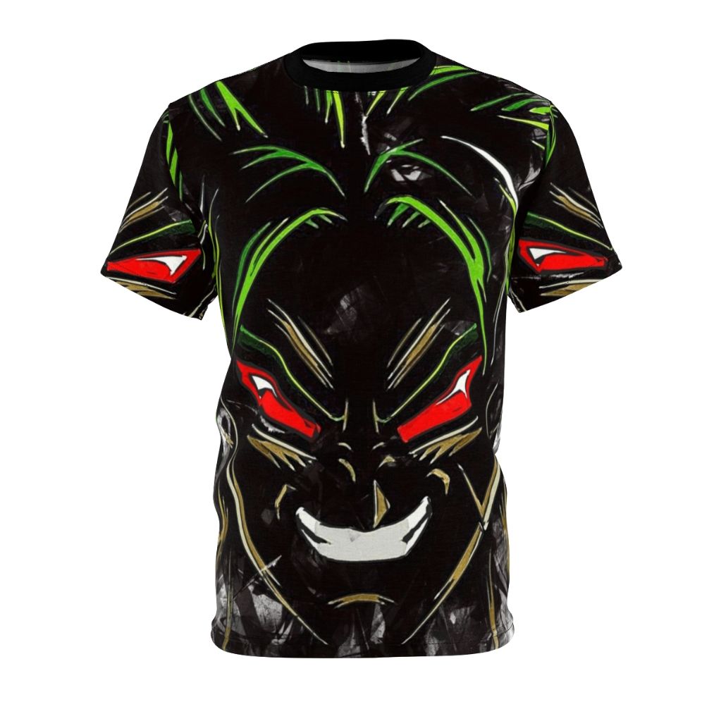 Anime inspired Broly character t-shirt design