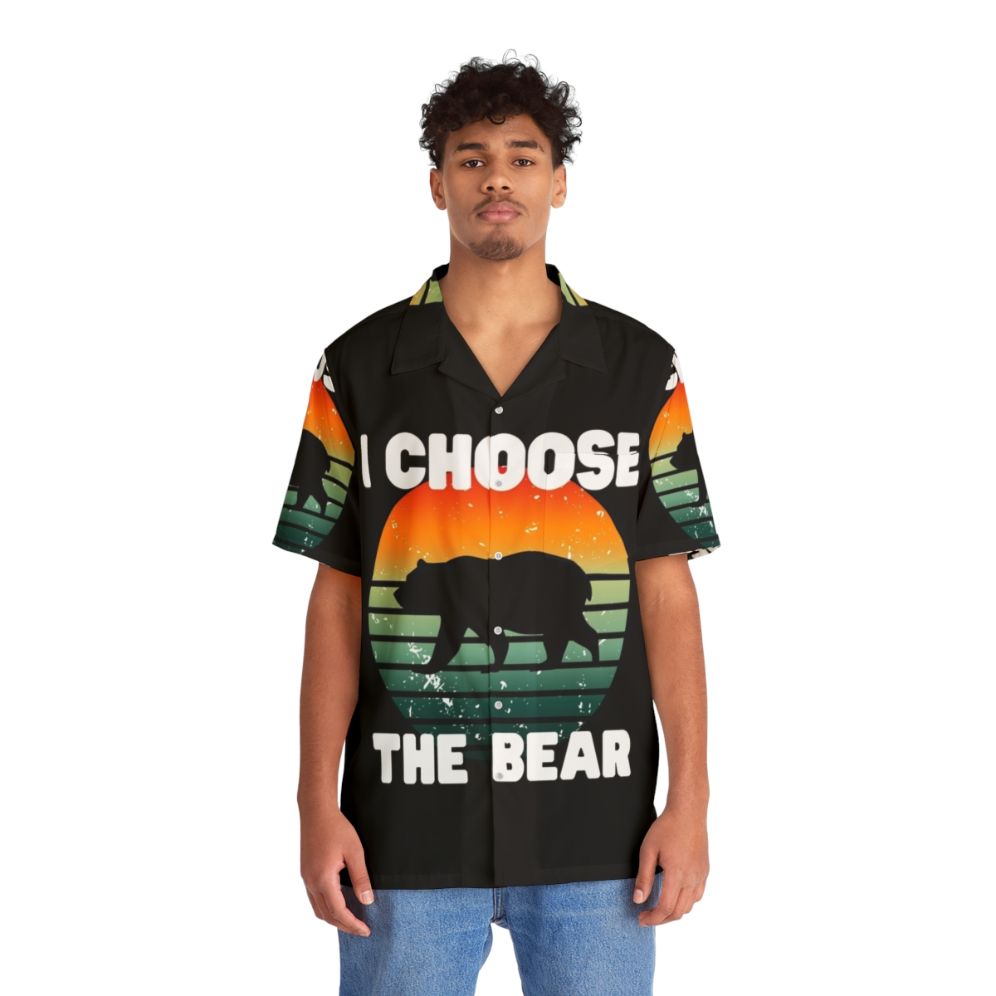 I Choose The Bear Hawaiian Shirt with a playful bear design - People Front