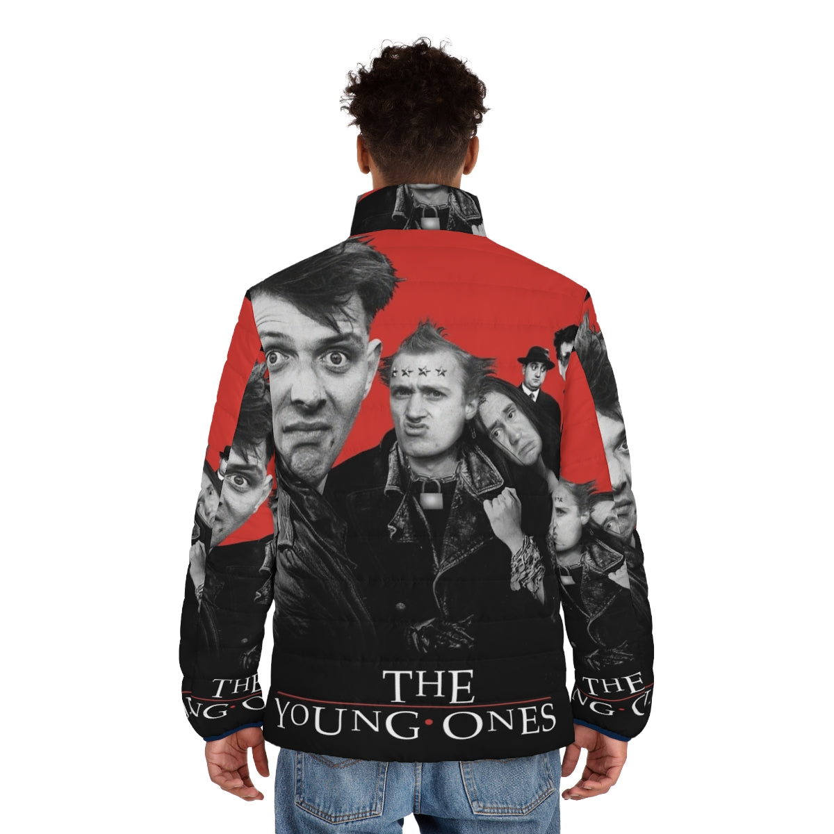 The Young Ones Puffer Jacket featuring Rik Mayall and the retro 1980s comedy cast - men back