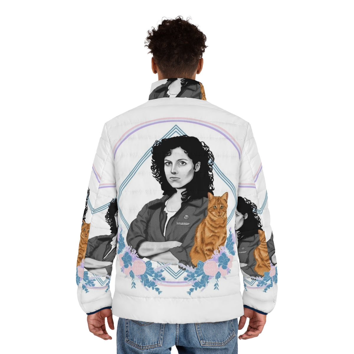 Last Survivor Puffer Jacket featuring iconic Alien movie character Ellen Ripley - men back