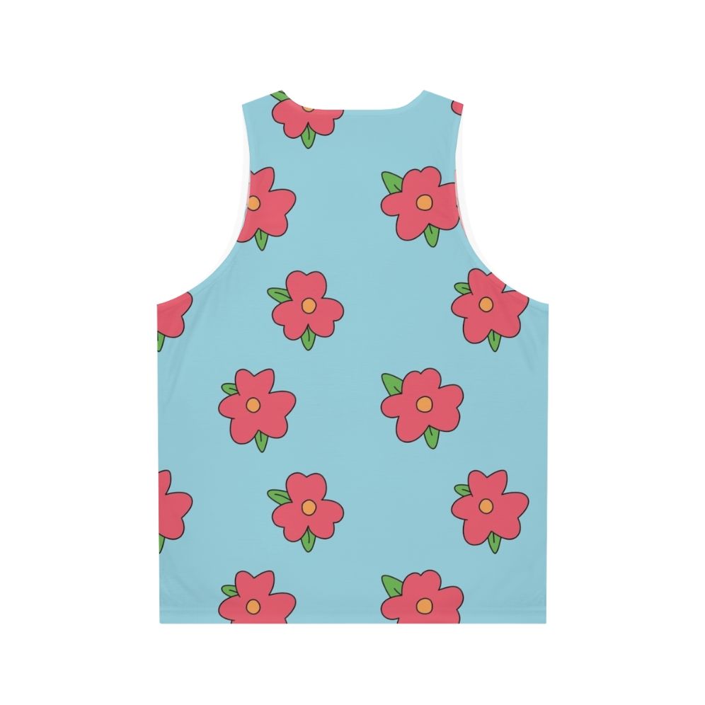 Unisex Floral Homer Simpson The Simpsons Tank Top - Back