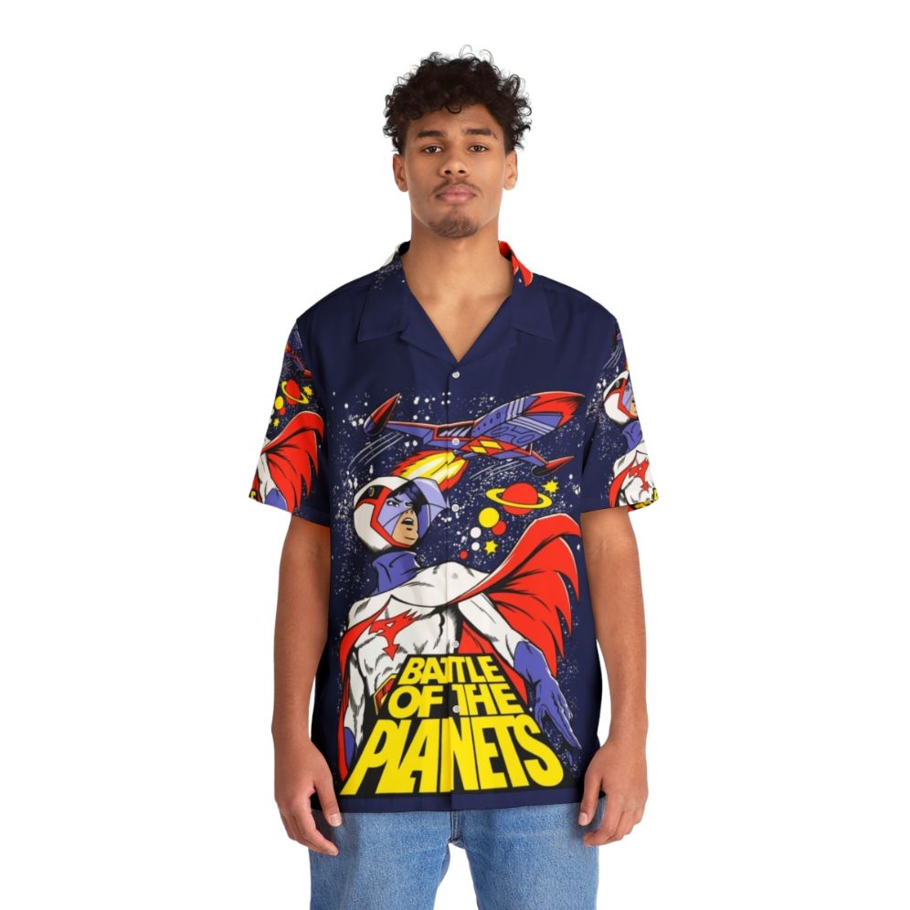 Battle of the Planets inspired Hawaiian shirt - People Front