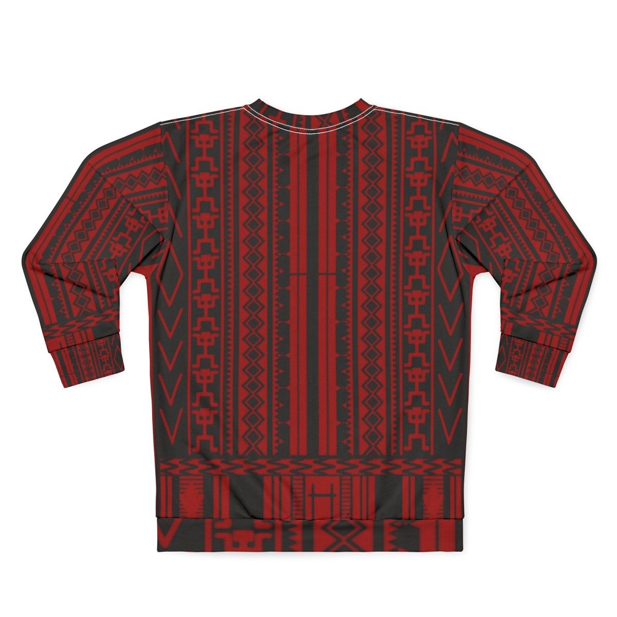 Ifugao Weave Sweatshirt with Tribal Patterns - Back