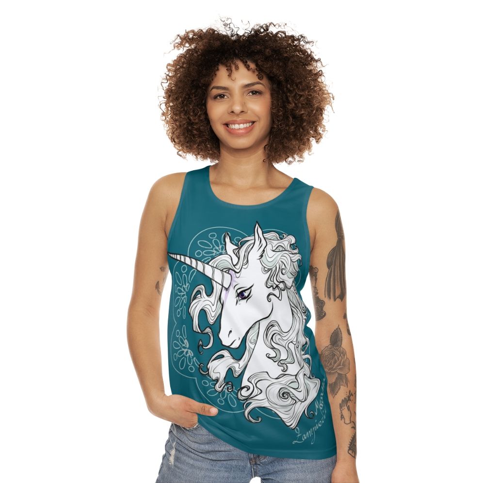 The Last Unicorn Sea Green Unisex Fantasy Tank Top - women