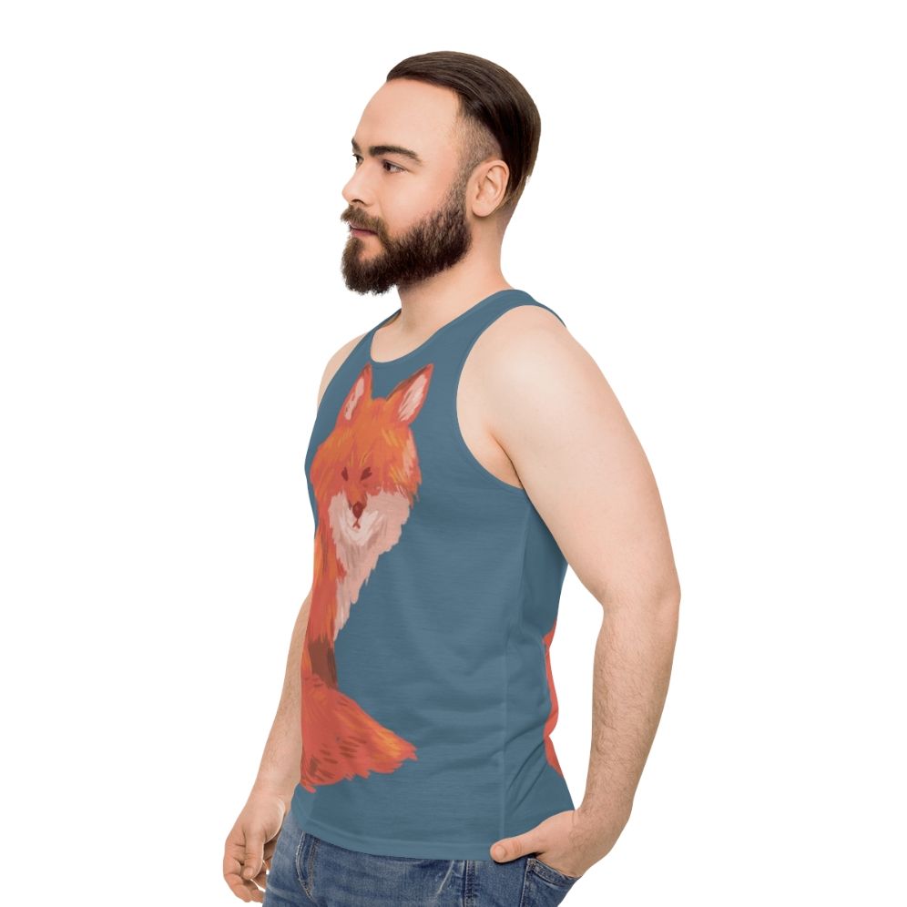 Unisex Red Fox Tank Top - men side