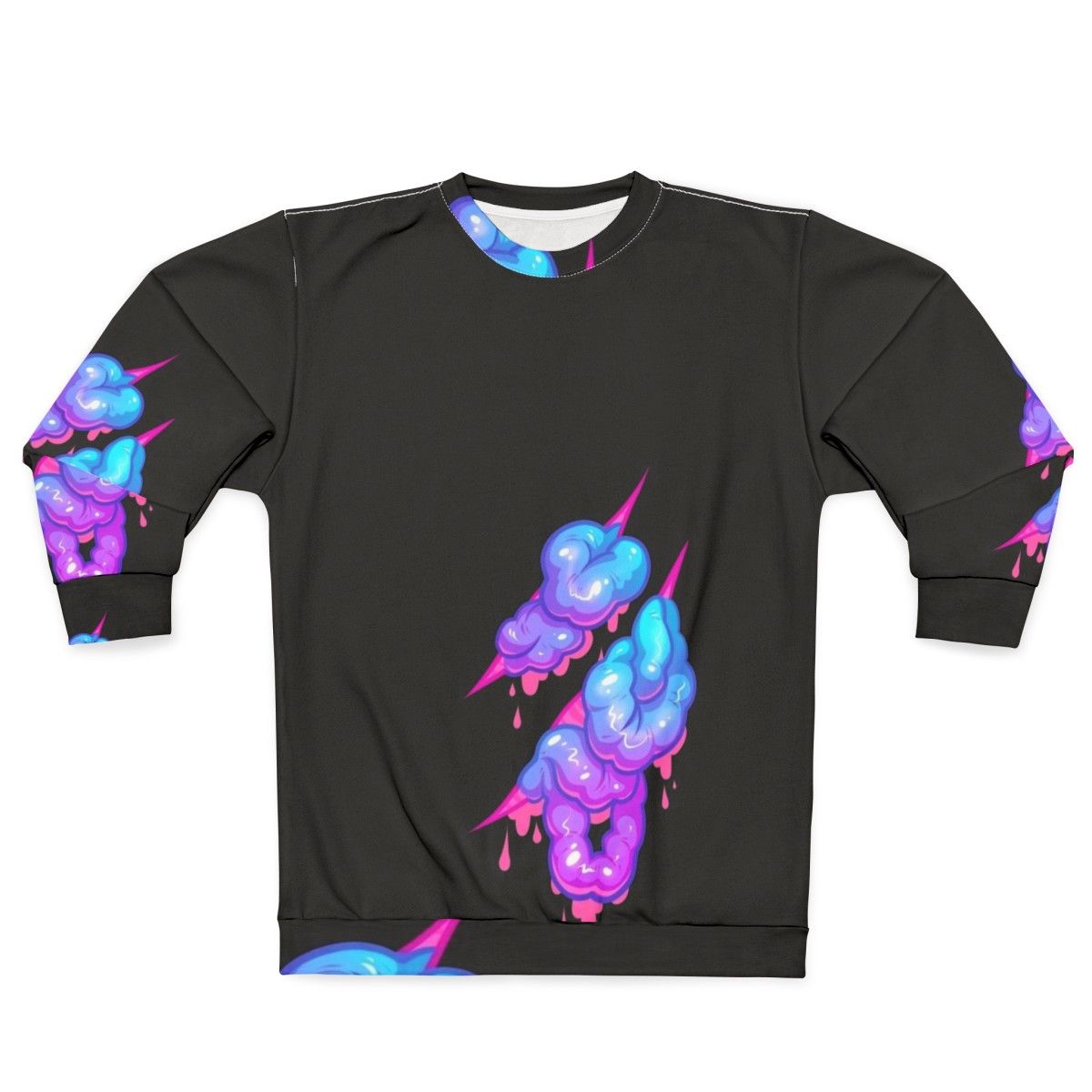 Pastel goth inside out sweatshirt with candy gore and slime