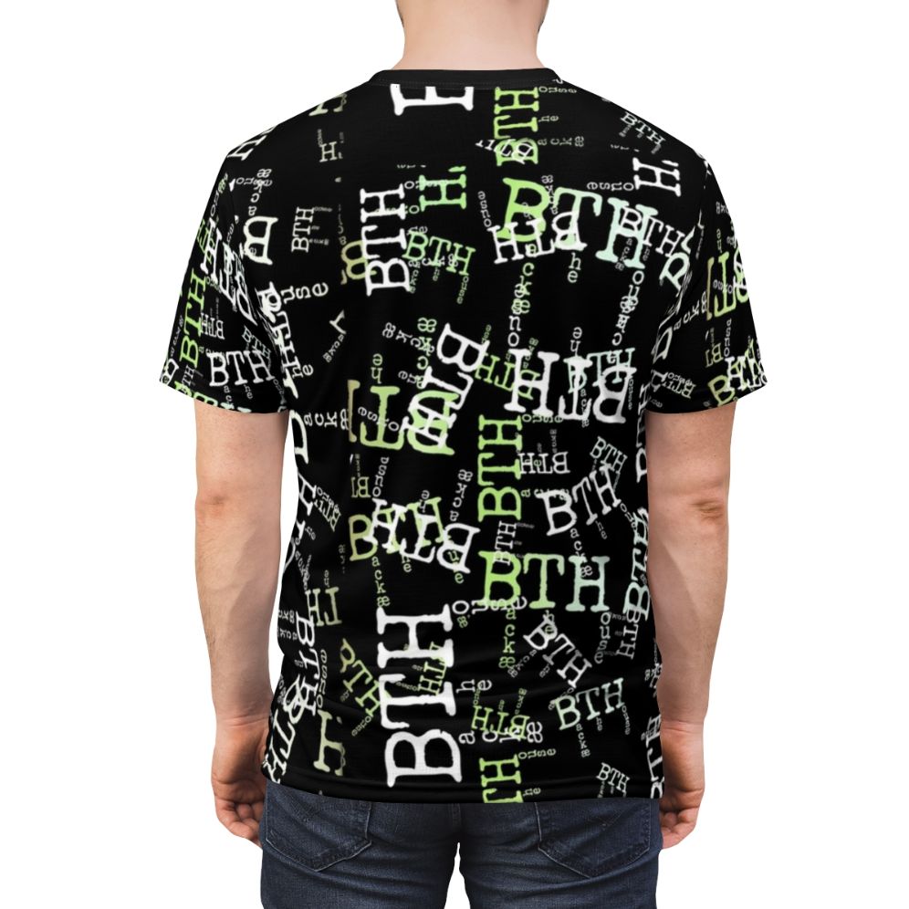 Backaethehouse AOP T-Shirt featuring a stylish all-over print design for line cooks and kitchen staff - men back