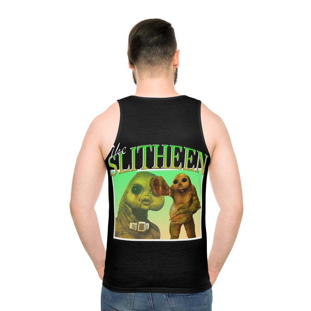 Slitheen Unisex Tank Top - men back