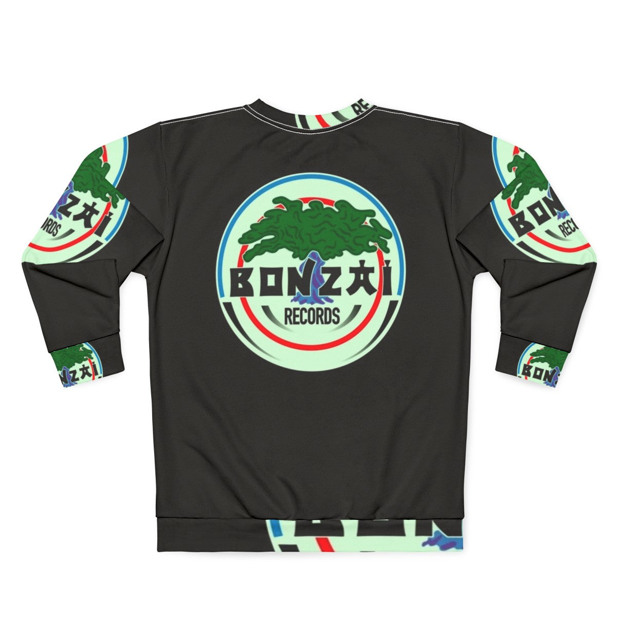 Bonzai Records 90s Hardcore Techno Rave DJ Sweatshirt - Back