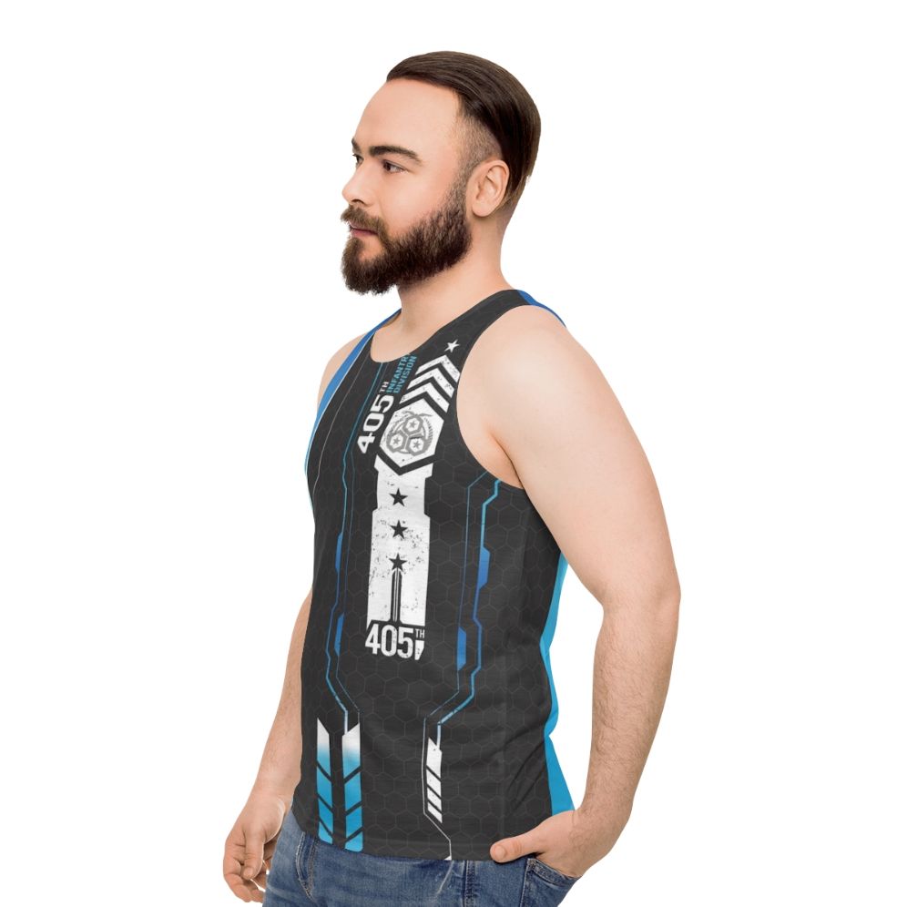 Halo Inspired 405th Tech Unisex Tank Top - men side