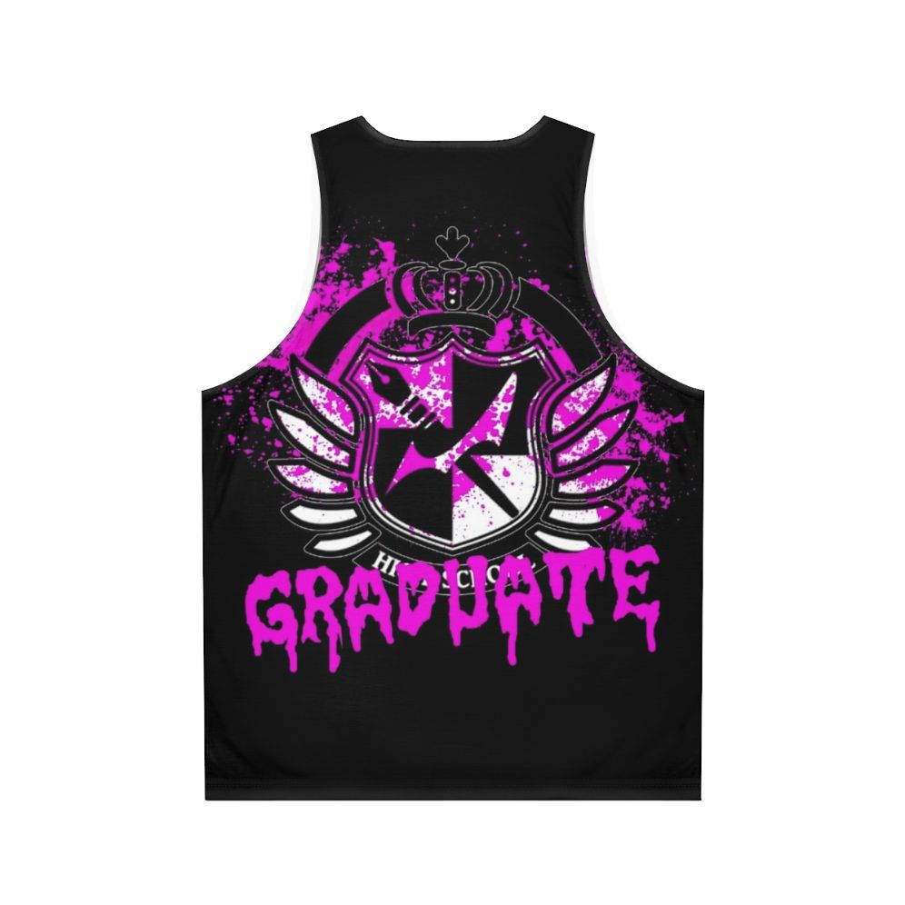 Danganronpa Unisex Tank Top with Graduate of Hope's Peak Academy Design - Back