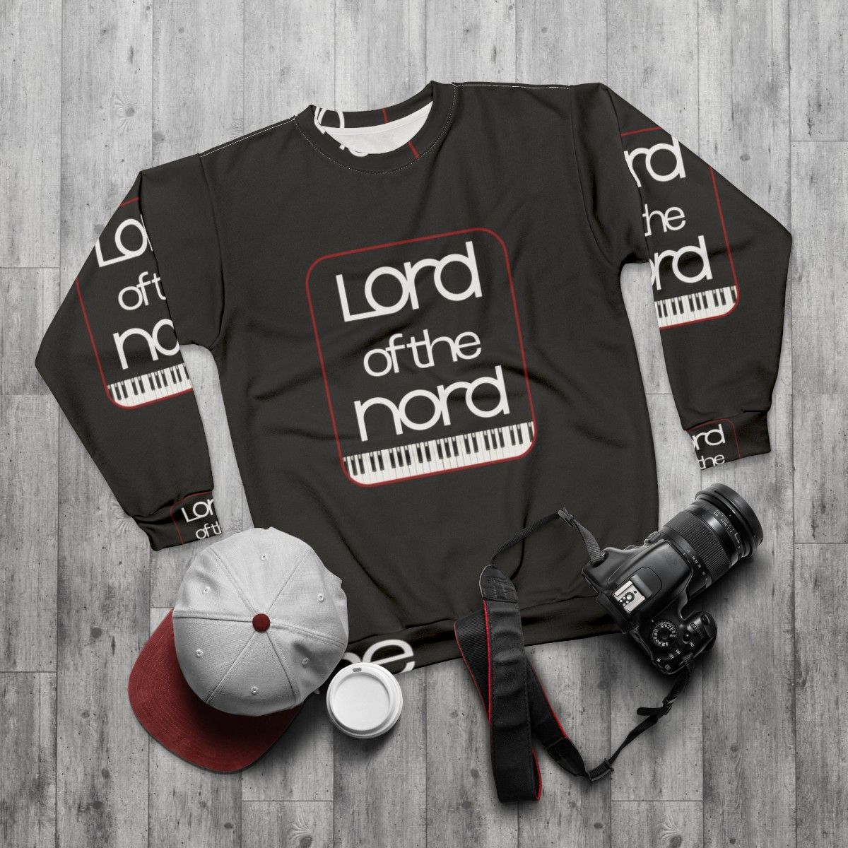 Lord Of The Nord V1 Keyboard & Synthesizer Sweatshirt - flat lay