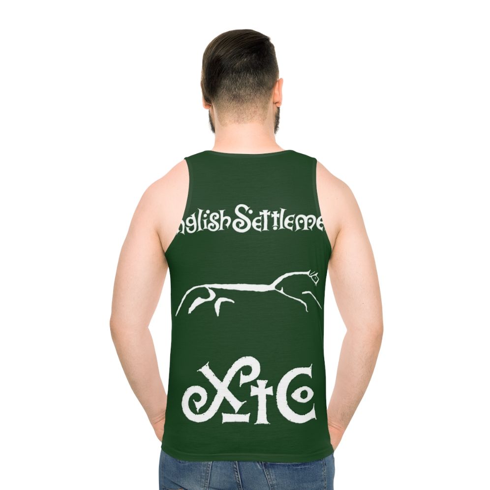 XTC English Settlement 80s Band Unisex Tank Top - men back