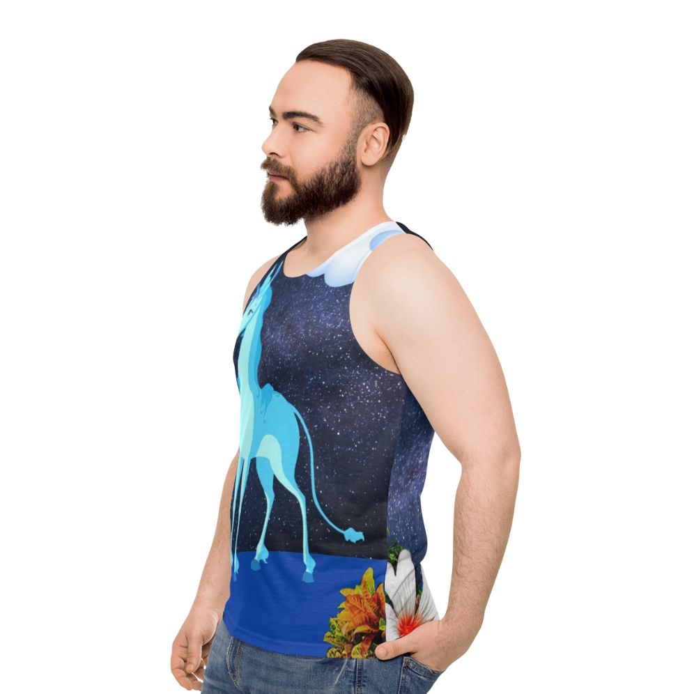 The Last Unicorn Lunar Landscape Unisex Tank Top - men side