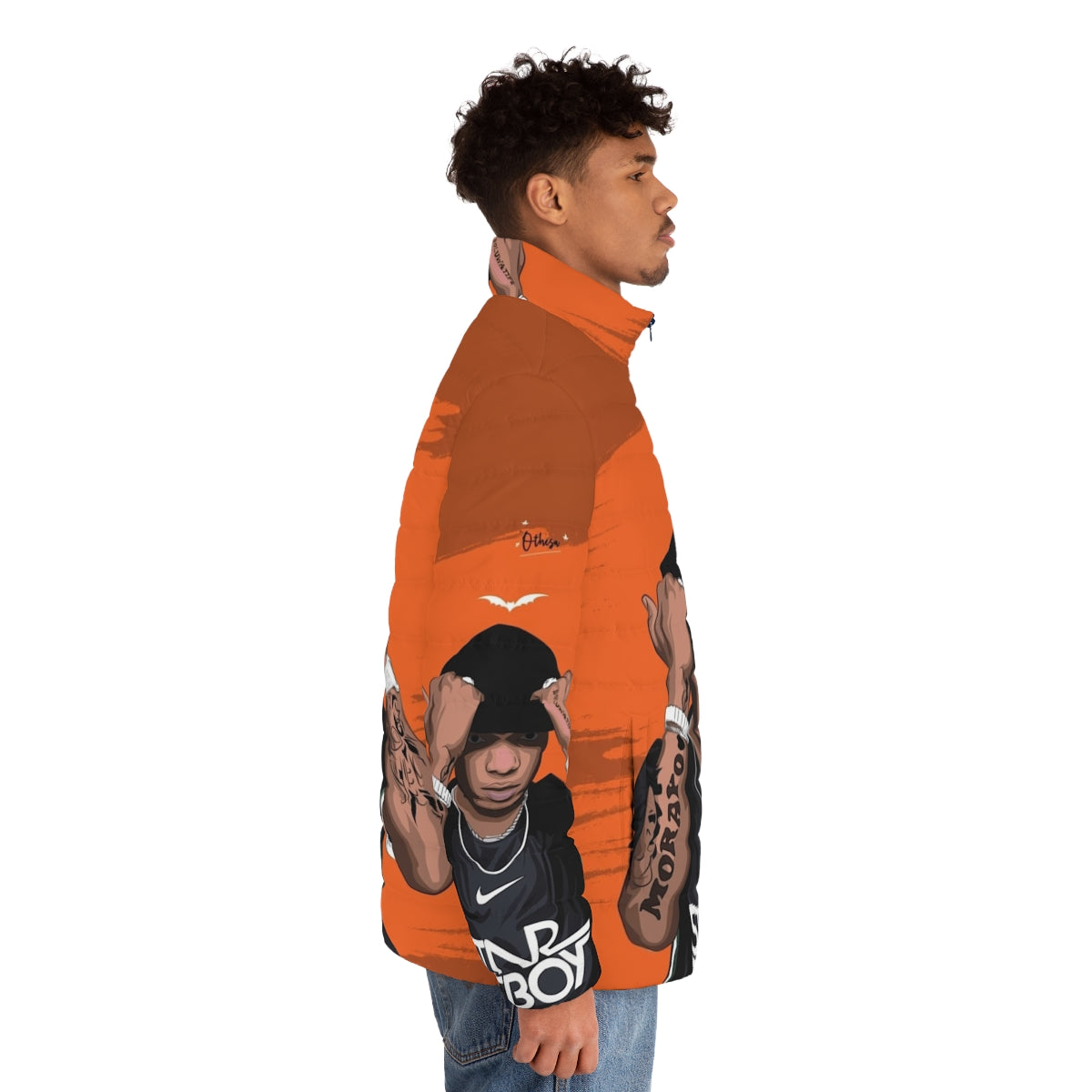 Wizkid Puffer Jacket - Afrobeats inspired urban streetwear - men side right