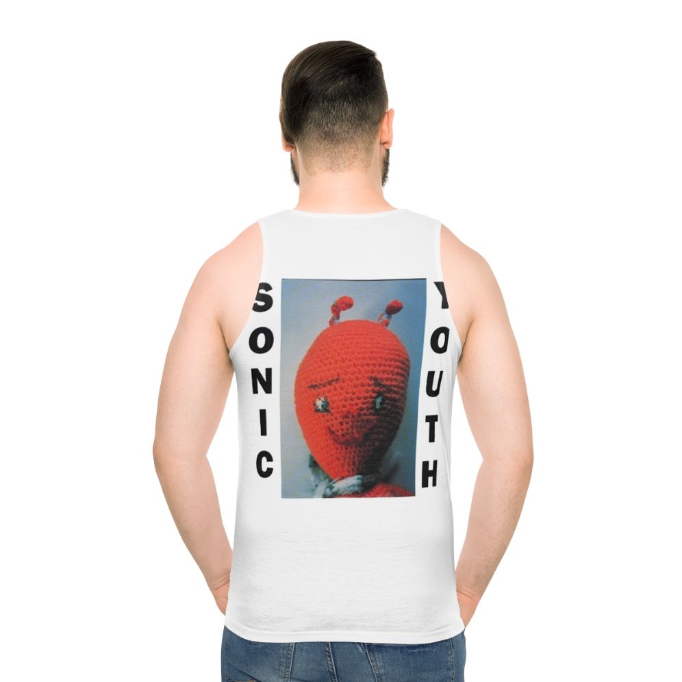 Unisex grunge indie music tank top - men back