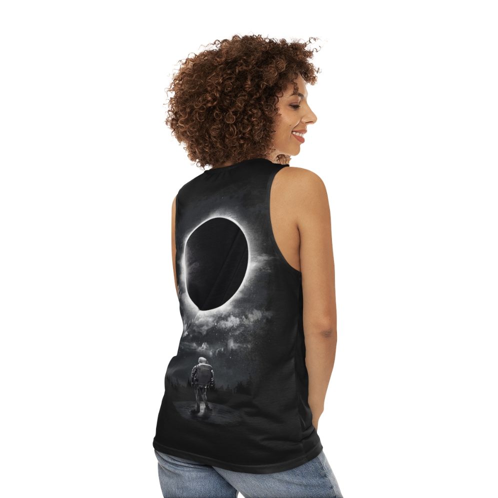 Cosmic Eclipse Unisex Tank Top - women back