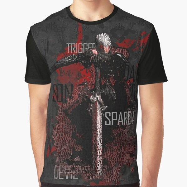 Devil May Cry 1 - Devil Hunter Graphic T-Shirt featuring Dante and demon hunter imagery