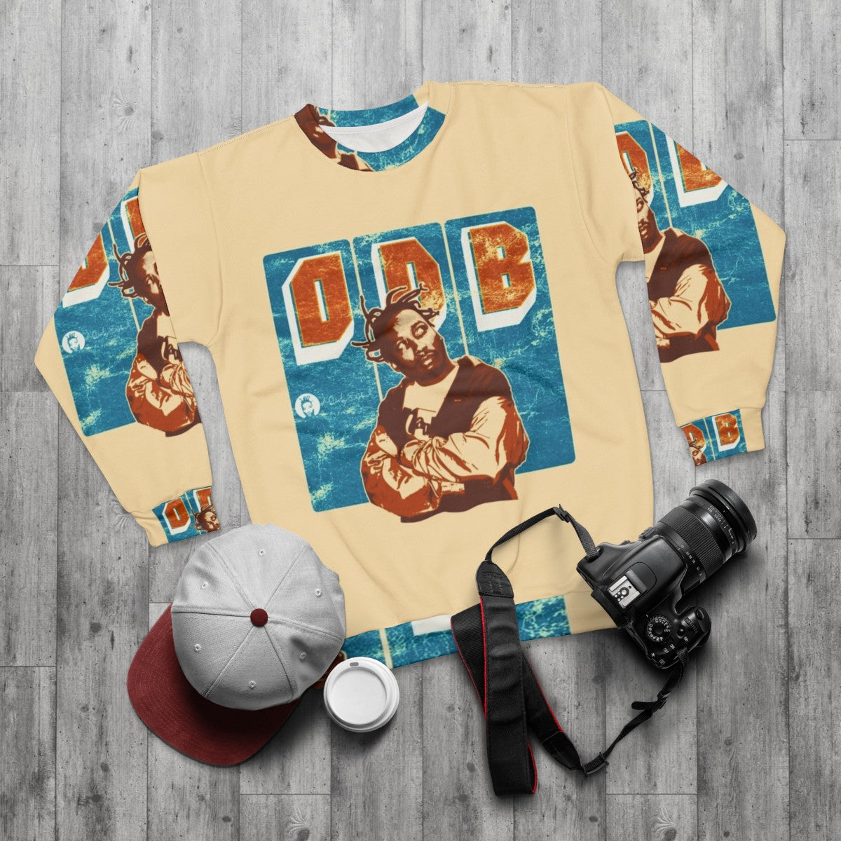 ODB Ol' Dirty Bastard vintage rap sweatshirt - flat lay