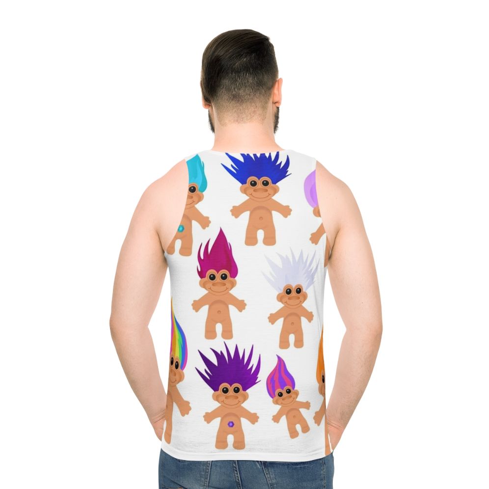 Trendy 90s Troll Doll Unisex Tank Top - men back