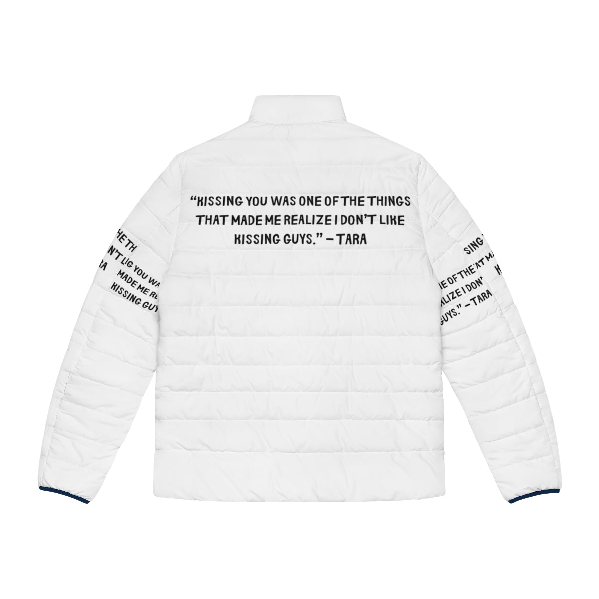 Heartstopper gang puffer jacket with colorful graphic design - Back