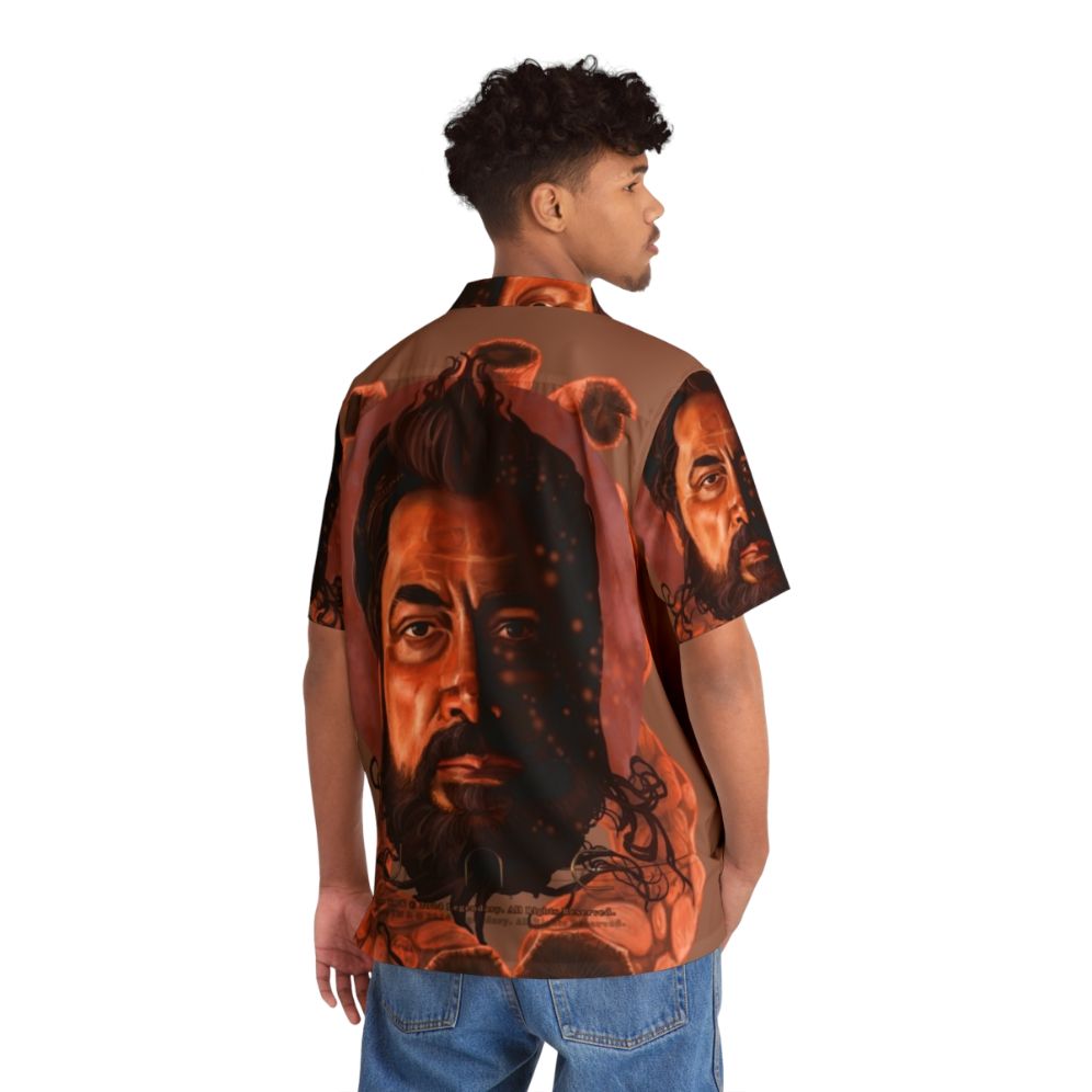 Dune Fanart Hawaiian Shirt with Sandworms and Desert Landscape - People Back