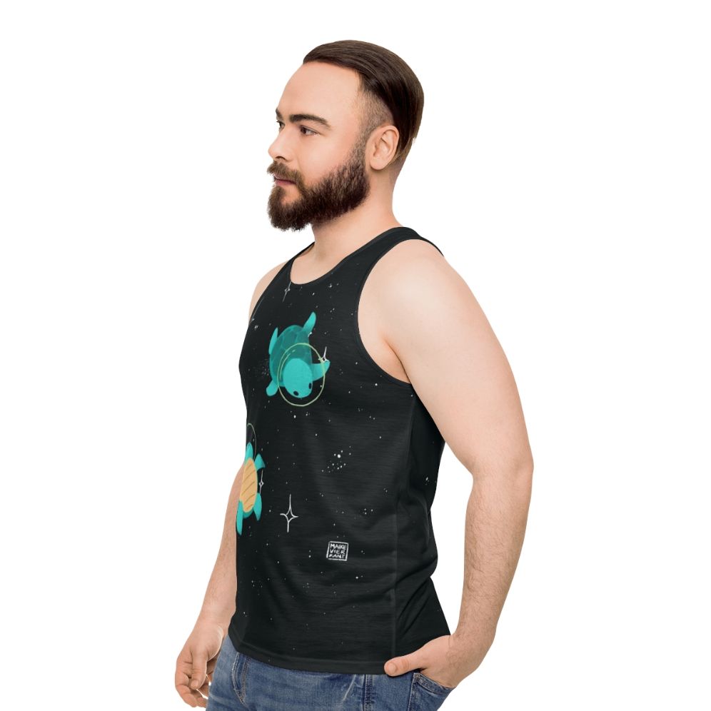 Cosmic Turtles Unisex Tank Top - men side