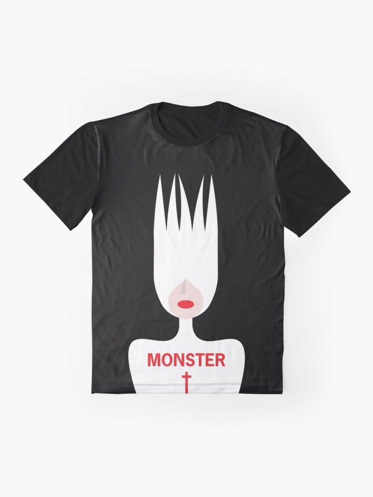 "Lady Gaga 'Bad Romance' Monster Graphic T-Shirt" - Flat lay