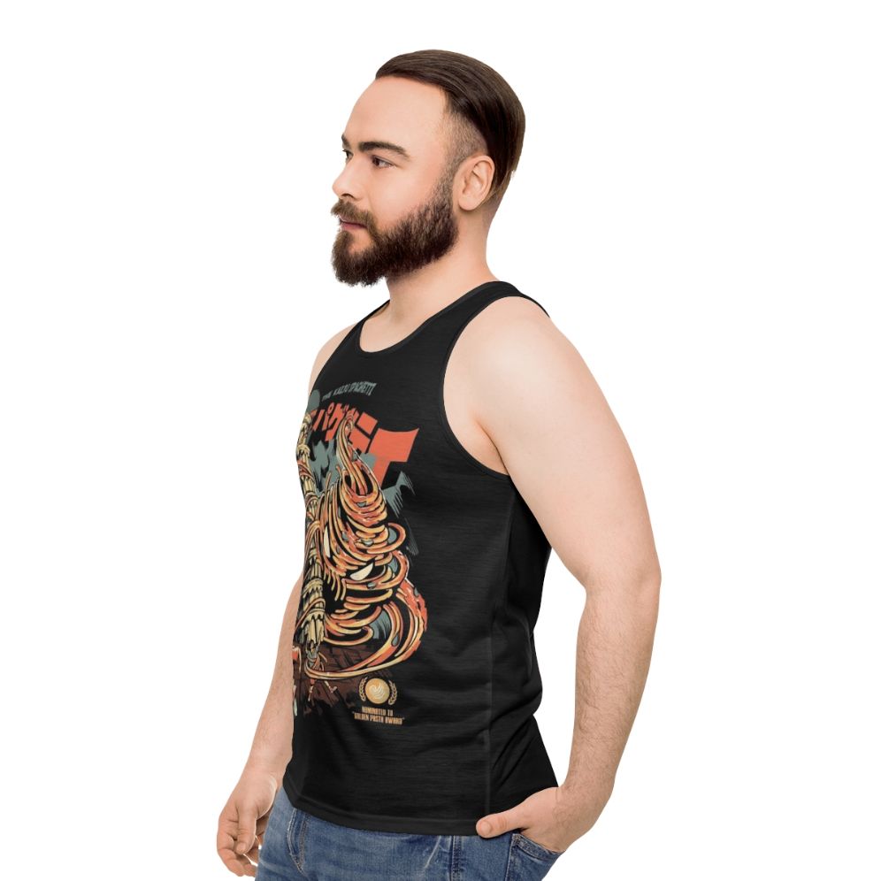 Kaiju spaghetti unisex tank top - men side