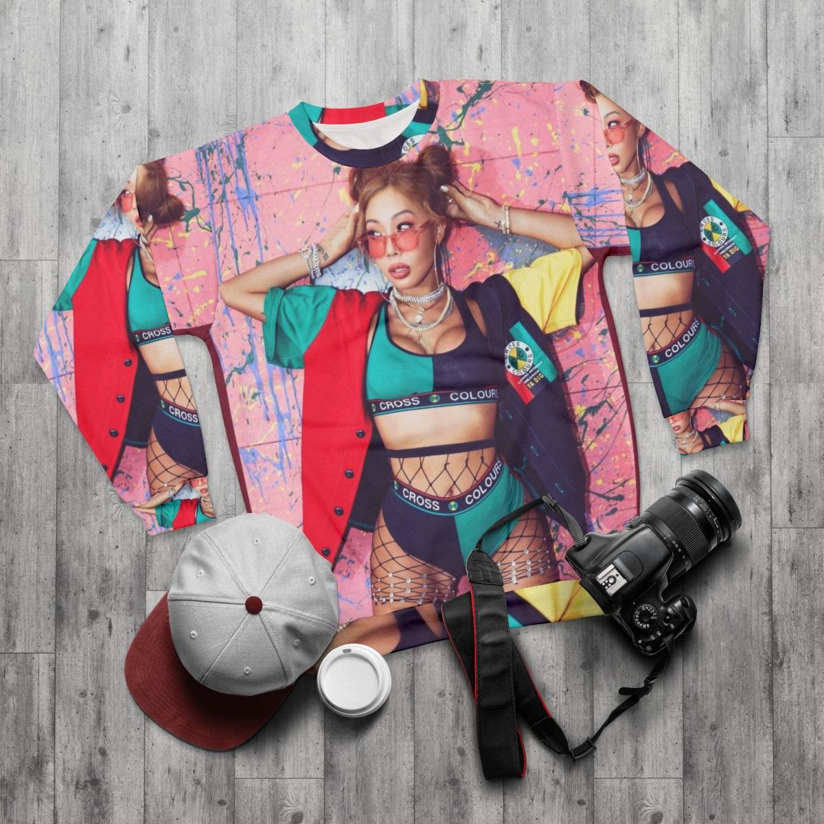 Jessi Korean Kpop Sweatshirt - flat lay