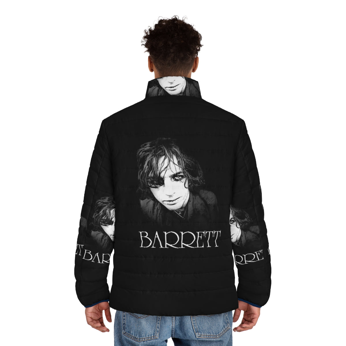 Barrett The Legend Puffer Jacket - Featuring Syd Barrett-inspired design and iconic bicycle graphics - men back