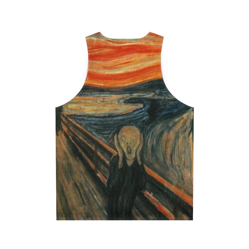 Unisex tank top featuring Edvard Munch's "The Scream" artwork - Back